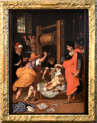 Le Martyre de saint Érasme - Maître flamand de la fin du XVIIe siècle